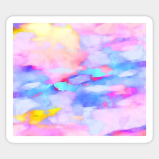 Pink Clouds Pattern Sticker